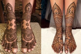 Latest bridal mehndi designs for legs